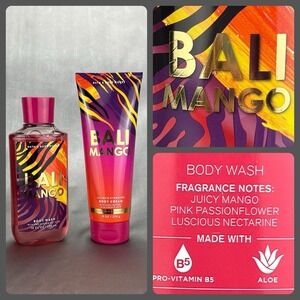 Bath & Body Works Bali Mango 2 Pc Gift Set - Body Wash 10 oz‎ + Body Cream 8 oz